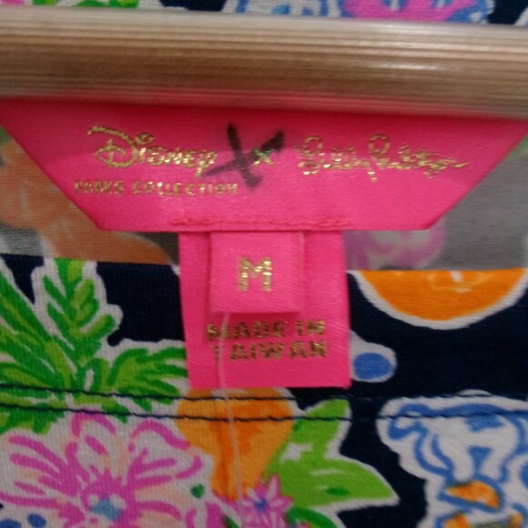 New Lilly Pulitzer x Disney Sophie Stretch Sheath Dress Agean Blue Pink Green M - Picture 8 of 11